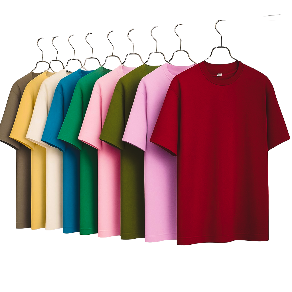 Lycra Drop T-Shirt  95% Cotton &amp; 5% spandex  200+ GSM  Silicone &amp; Enzyme Wash  No Fade, No Shrinkage  2/2 Rib Matching